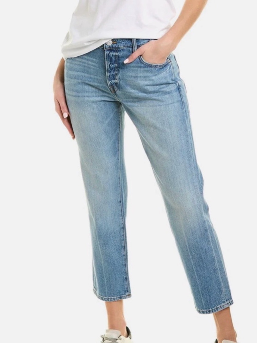 FRAME Denim High-Rise Button Fly Le Pixie Slouch Jeans - Size 26